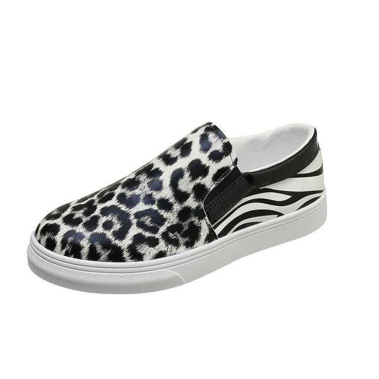 Large size fashion casual single shoes women s popular leopard print large size flat bottom one pedal lazy single shoes women 36 3396₽