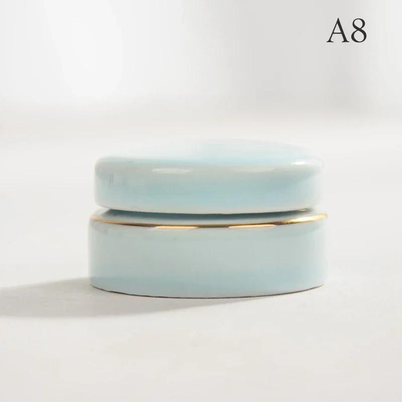 

7 мл Баночка для крема Пустая Керамическая Косметическая Баночка для Макияжа Баночки Тени для век Крем Бальзам для губ Контейнер Румяна Коробка Винтажный Цвет Пробники