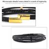 Leather bracelet men's multi-layer hand-woven rope magnet buckle genuine leather bracelet
