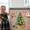 Christmas Magnets for Fridge Santa Claus Tree Elk Bell Winter Stickers Magnetic Christmas Decorations for Whiteboard Kitchen