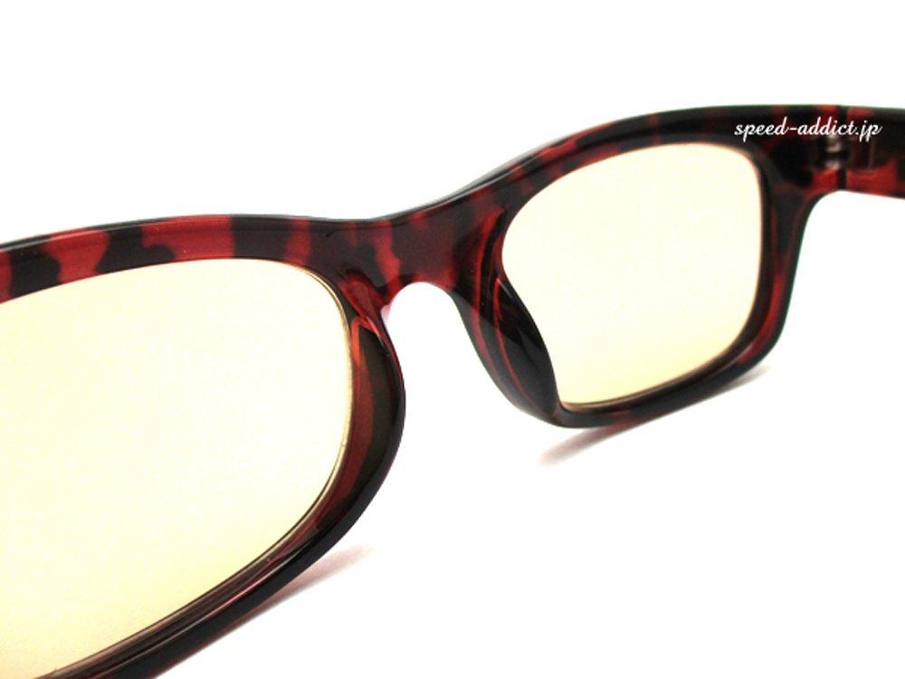 WELLINGTON BIKER SHADE Tortoiseshell LIGHT BROWN [design vintage] ×