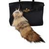 Charm Handbag Accessories Lovely Keyring Fashion Fluffy Jewelry Gift Fox Tail Fur Keychain Long Pendant 40cm