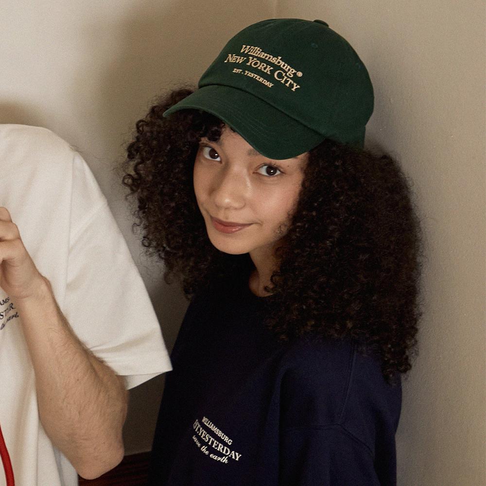 WILLIAMSBURG NEWYORK CITY Classic Logo Ball Cap_Deep Green