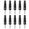 10Pcs High Current Screw Type 4mm Banana Plugs Male Stackable Connector Speaker Cable Adapter 4mm High Current Banana Plugs
