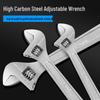 Adjustable Multifunctional Large-Opening Self-Tightening Short Handle Wrench for Plumbing