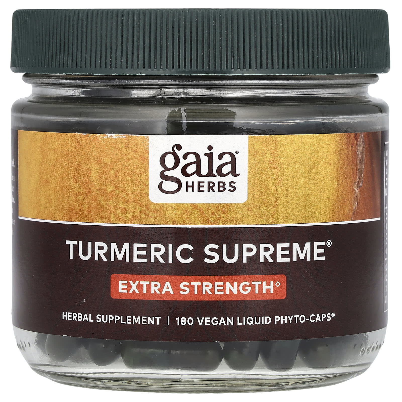

Gaia Herbs, Turmeric Supreme, Extra Strength, Vegan Liquid Phyto-Caps, 180 Tablets