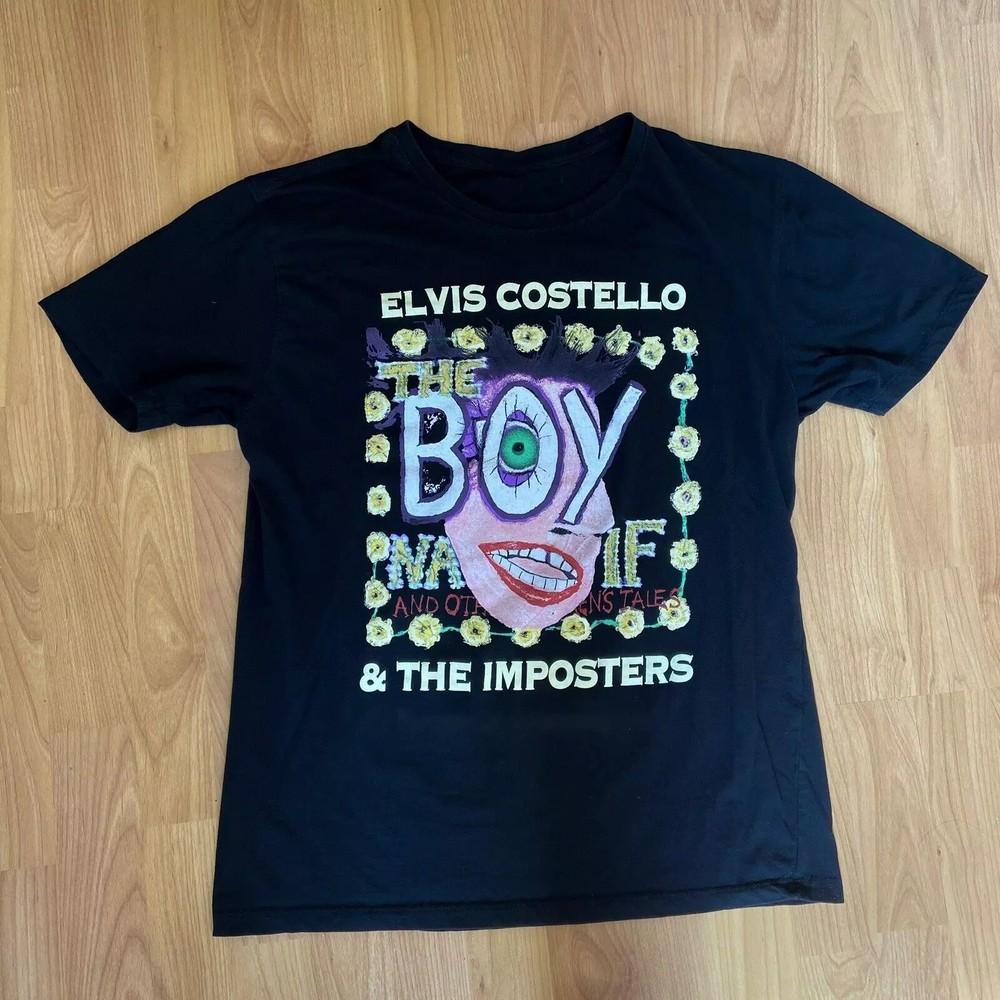 

Elvis Costello A Boy Named If Tour Tee Heavy Cotton Shirt MC767 Unisex T-Shirt XXXXL