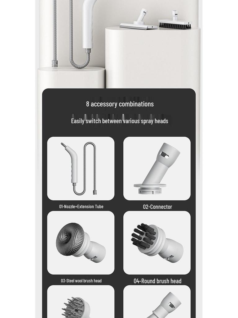 Multifunctional High-Temp Steam Cleaner: Ideal for Kitchen, Range Hoods, Air Conditioners & Home Appliances