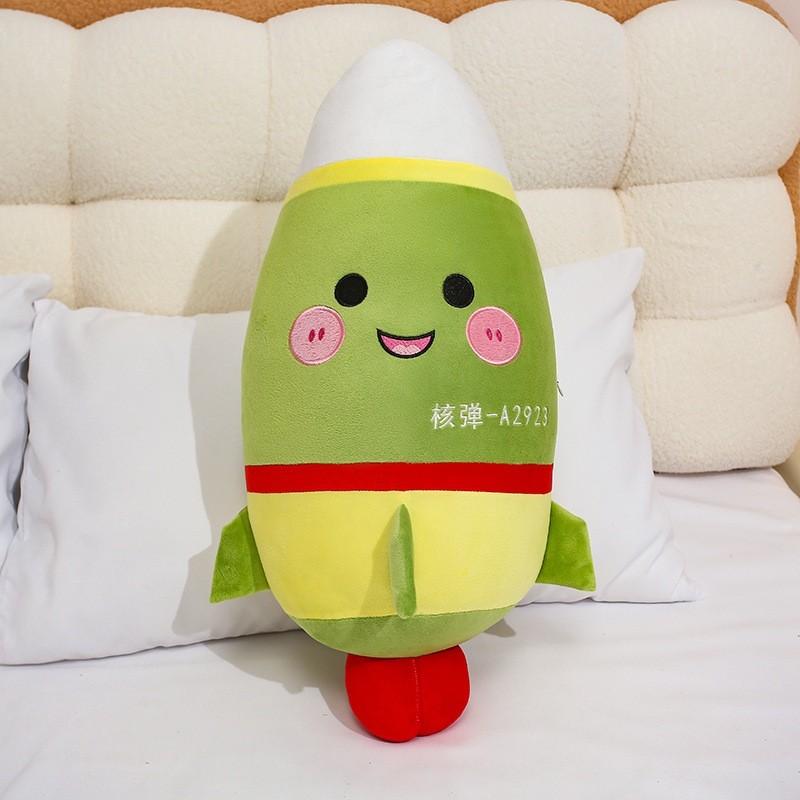 Nuclear Missile Soft Plush Pillow With Leg Support For Office And Lounge Use