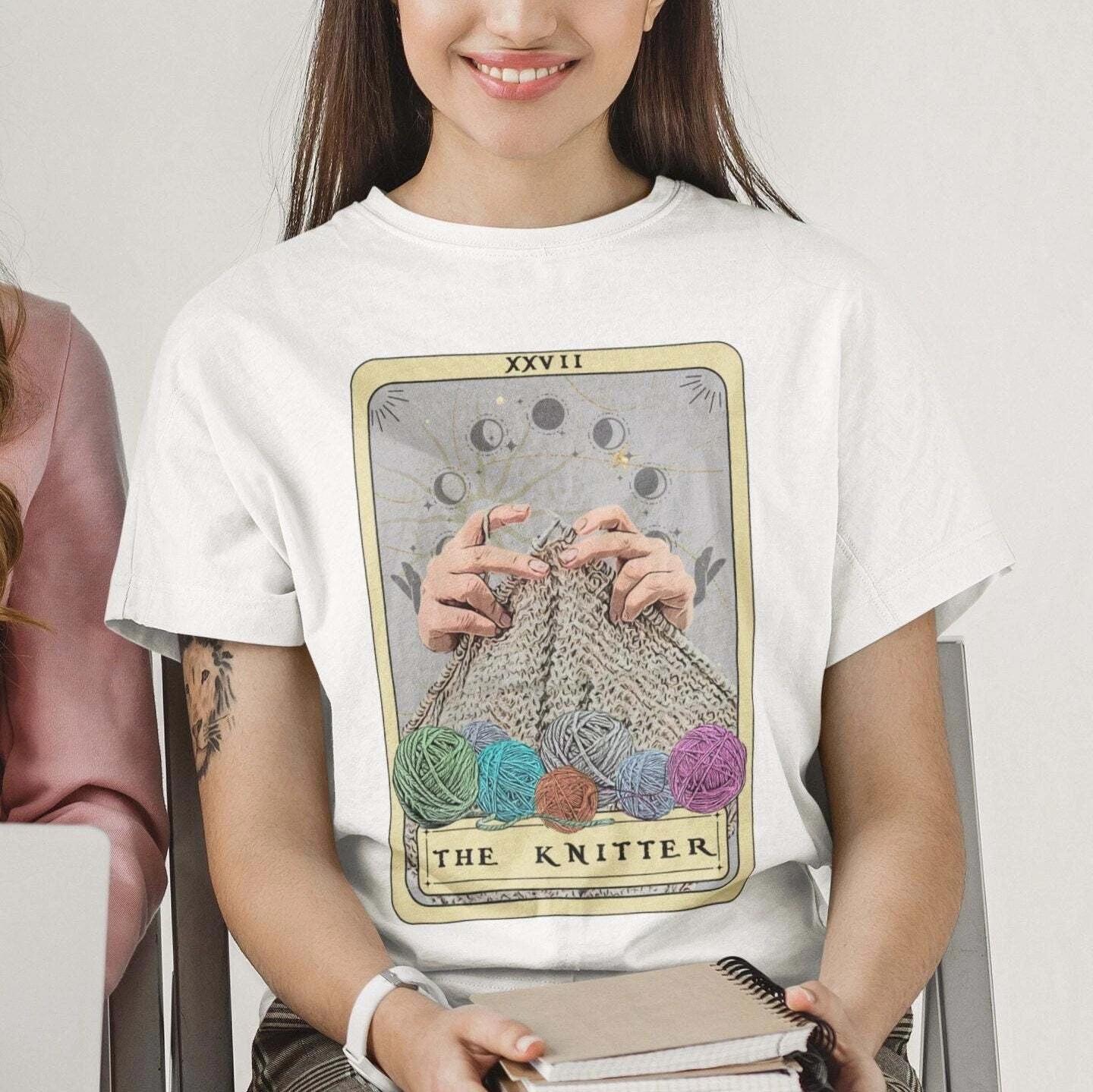 Knitter Tarot Card Shirt, Knitting 3XL