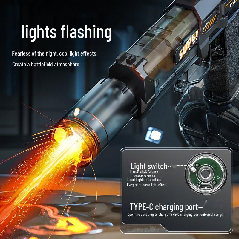 Kids' Electric Water Gun: Flame Spray & Recoil Pulse