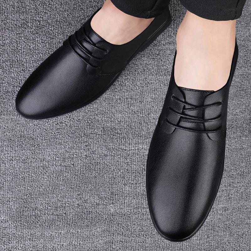 Fashion Leather Male Wedding Shoes Lace-Up Men's Oxford Shoes Classic Formal Business Dress Shoes 2025 New Arrival Male Walking Flats