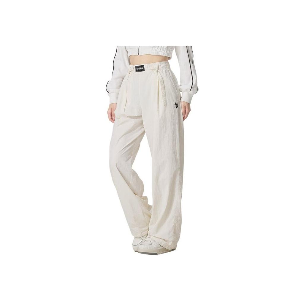 New MLB New York Yankees Basic Collection SS25 Casual Pants Unisex Heather Gray Ivory 3AWPB1053-50CRM