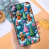 Christmas Cartoon Pattern For Xiaomi Mi 15 14 13 13T 12 12T 12S 11 11i 11T Pro Ultra Lite 5G Black Soft Phone Case