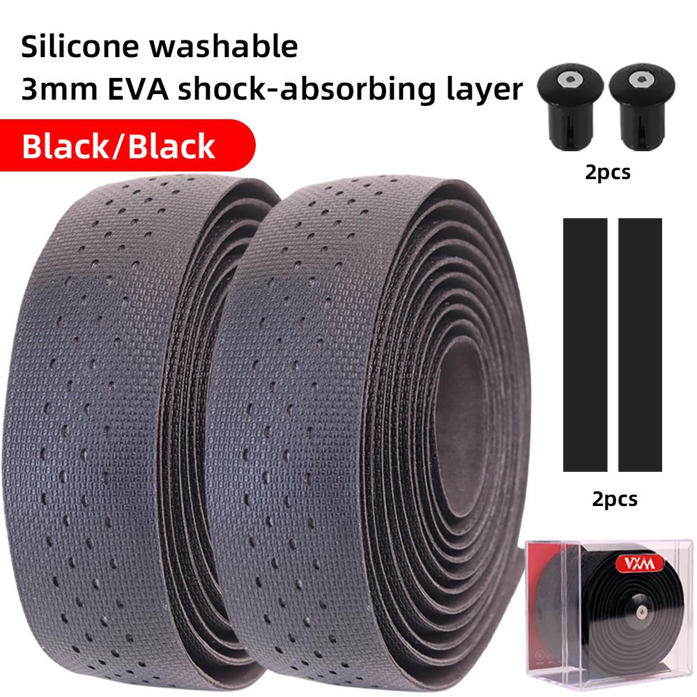 Road Bicycle Handlebar Tape Silicone Washable Non-Slip Comfort Durable Ergonomic Flexible Lightweight for Road Cycling Riders