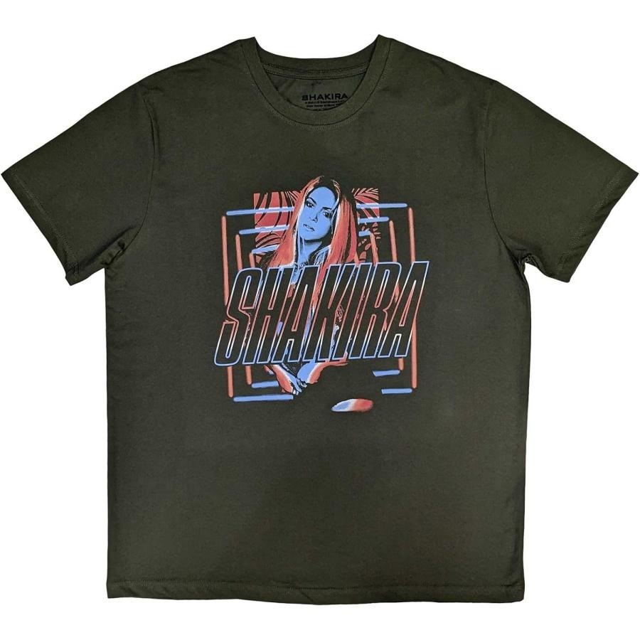 Shakira Squares and Logo Official Tee T-Shirt Mens Unisex S