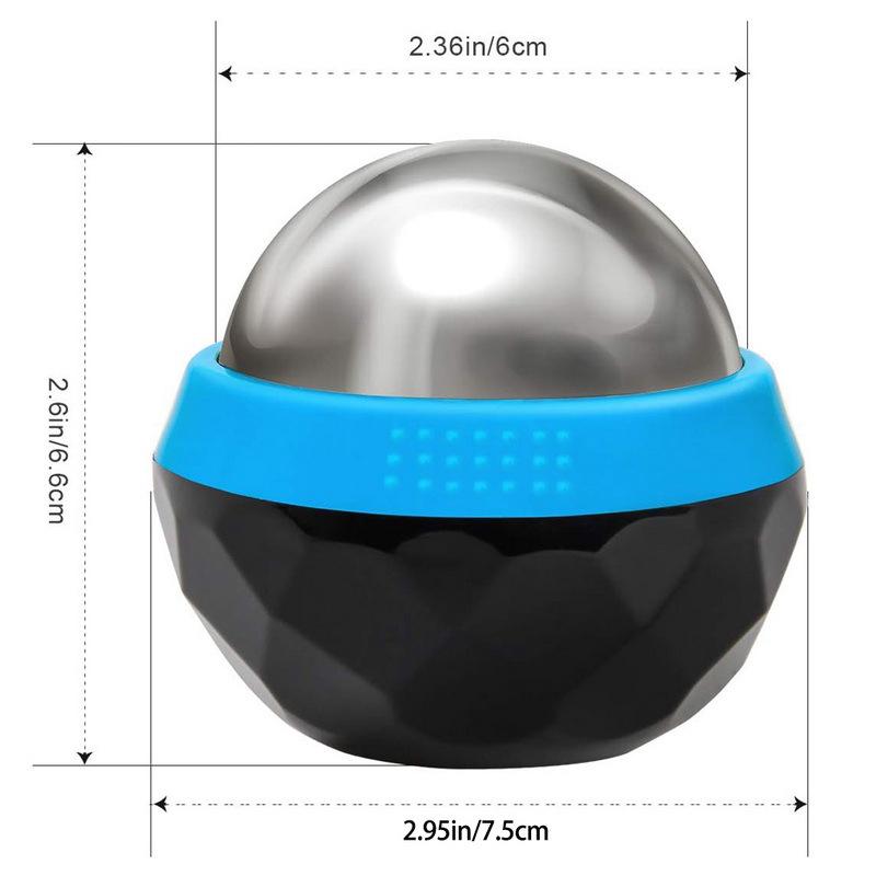 Stainless Steel Massage Roller: Handheld Cold & Hot Compress Ball for Muscle Relaxation and Fascia Relief.