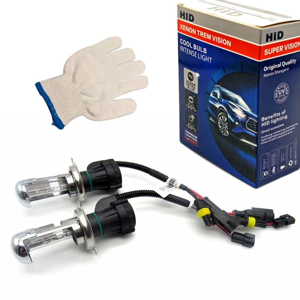 

Waterproof 12V HID Headlight Bulbs H4 Hi/Lo Slide Type Universal 35W/55W Burner Replacement/Repair Kit, Vehicle Inspection Compliant, 2-Pack (6000K)