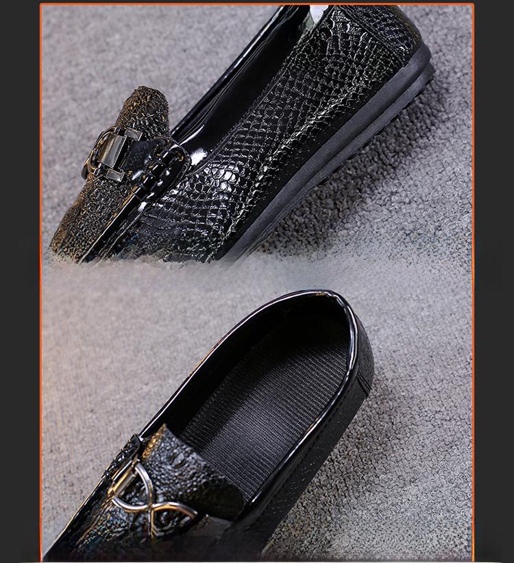Men's Crocodile Pattern Moccasins - Trendy Korean Casual & British Driving Shoes
