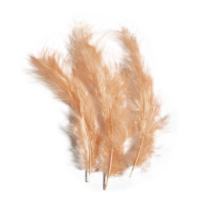 Plume duvetée Abricot 10-15 cm 15 pièces