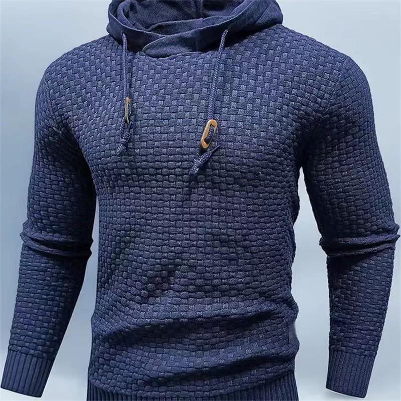 Fashion Sports and Casual New Style Men's Hooded Sweater Pullover Knit Multi-Color