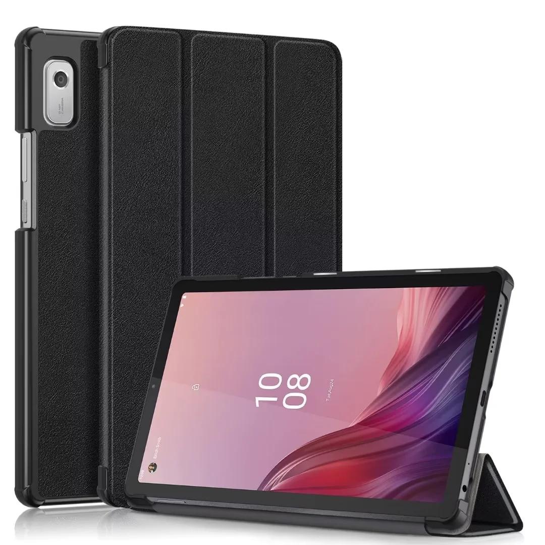 

Чехол для планшета, новый чехол для планшета Lenovo Tab M9 2023, чехол TB310FU TB310XC, 9,0 дюймов, искусственная кожа, магнитная тройная подставка, чехол + пленка Tab M9 2023 9inch чёрный