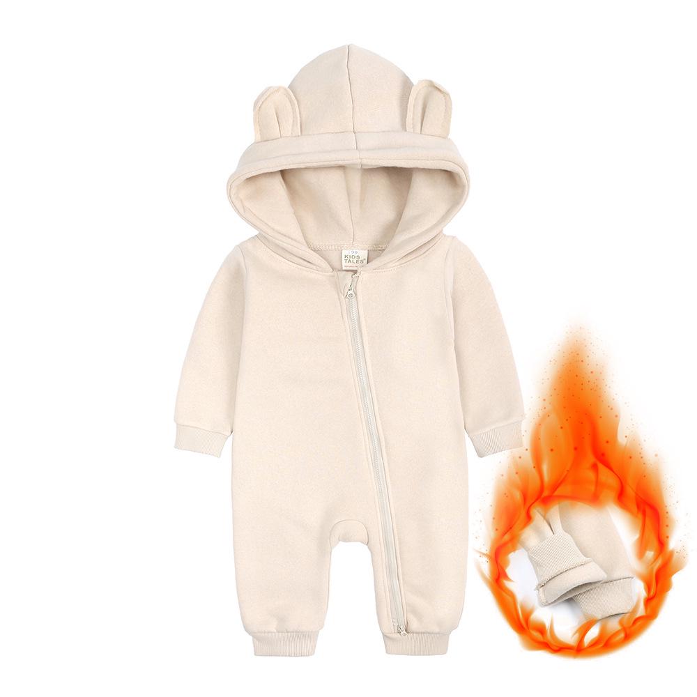 Macacão Infantil Europeu e Americano de Manga Comprida: Macacão Quente de Outono/Inverno para Bebê