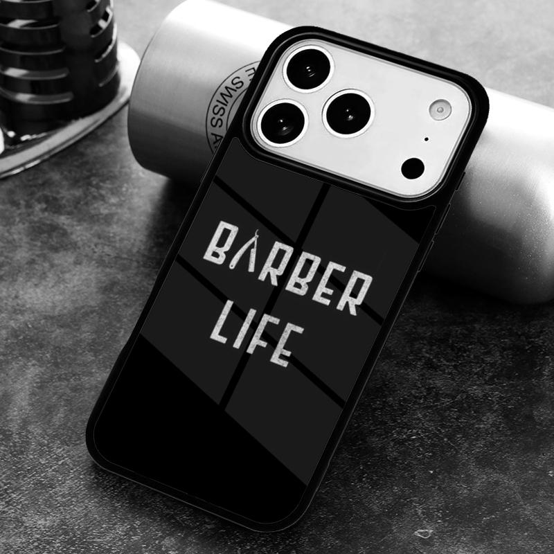 Barber Life Vintage Retro Phone Case For iPhone 17 16 15 14 13 12 11 Pro Max Plus 17Air Soft Silicone Cover
