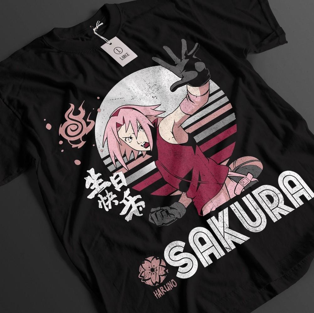 Naruto Shirt Haruno Sakura Tshirt Sasuke T-Shirt Tsunade Top Anime Unisex Tee