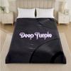 Deep Purple Print Flannel Blanket Cozy Lightweight Plush Throw Blanket For Bed Sofa Household Use