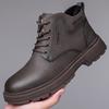 Men All Season Boots Lace Up Ankle Casual Comfortable Wear For Daily Use Durable Material With Good Quality