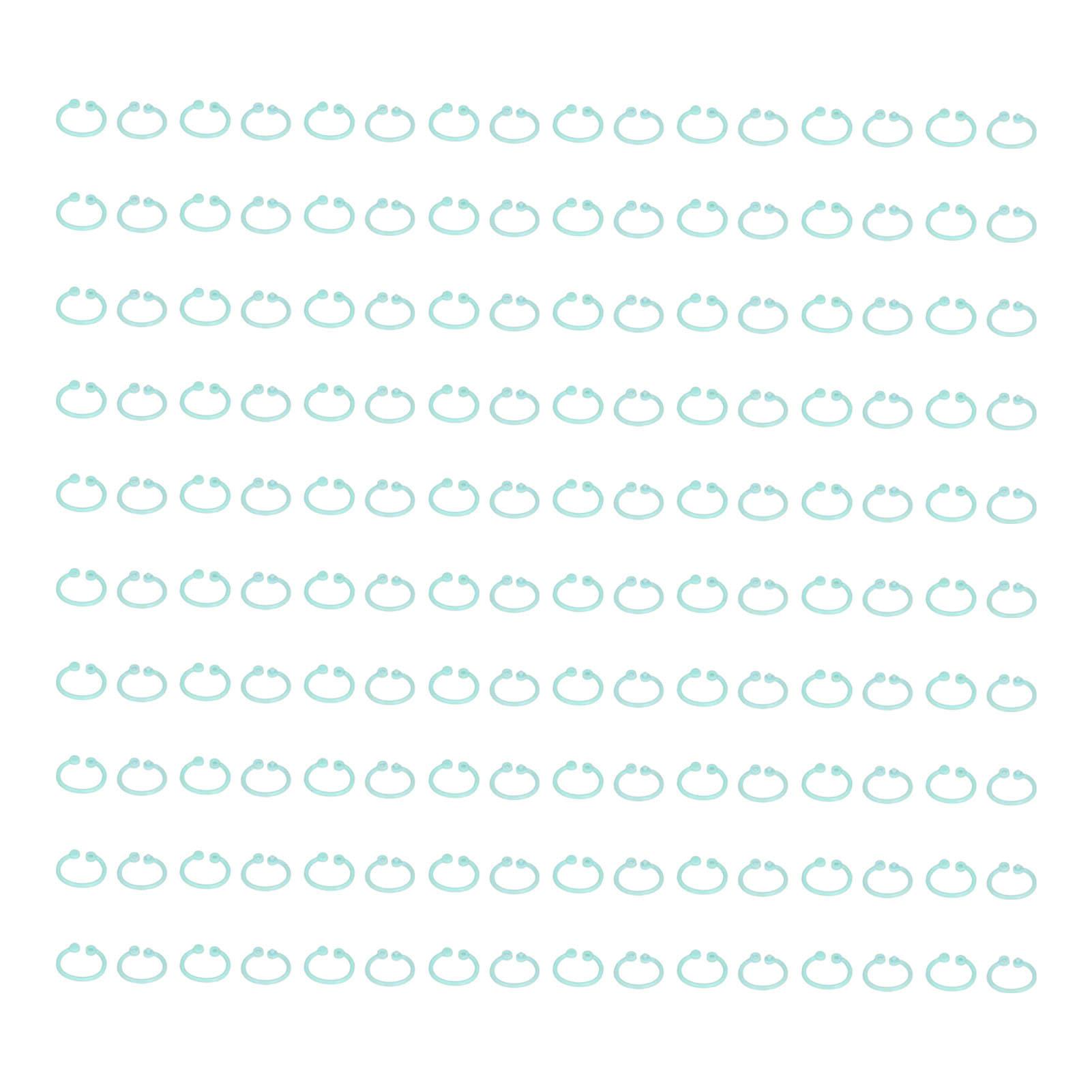 

160 шт. колец из полиэтиленового материала, легкое широкое применение, кольца для книг, ключей, документов HYH-15Green