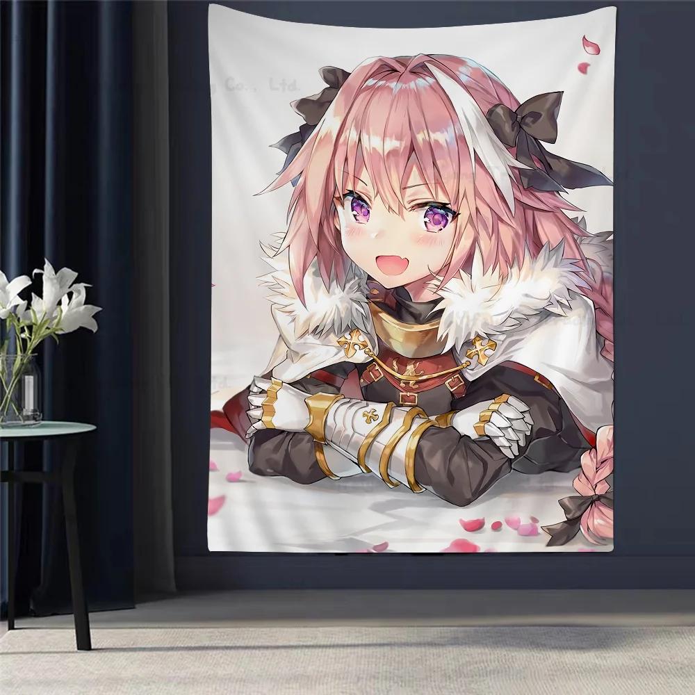 Fate Apocrypha Astolfo Anime Printed Large Wall Tapestry Wall Hanging Decoration Household Decor Blanket