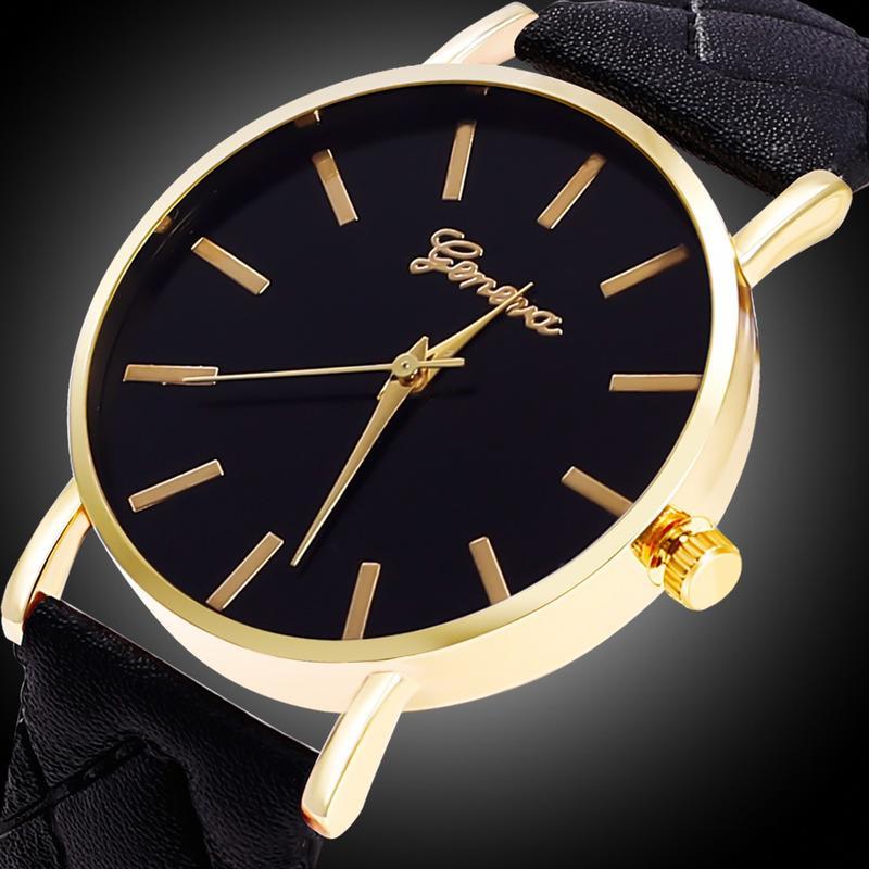 Dámské hodinky / Vintage kožený řemínek s hodinkami Quartz