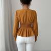Temperament Long Sleeve Shirt Pullover 2025 Autumn Fashion Versatile Casual Women's Wear