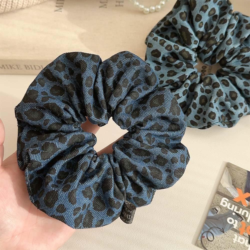 New Autumn/Winter Large Leopard Pattern Large Intestine Hairband Balls Hair Rope Lazy Wind Rope Versatile Hair Accessories