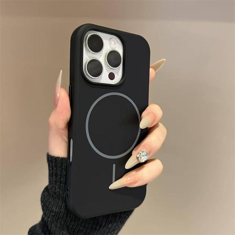 For Magsafe Wireless Charge Magnetic Case for iPhone 16 15 14 Plus 13 12 11 Pro Max Matte Soft TPU Brand Original Cover