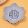 Lotus Design Silicone Soap Dish Self Draining Non-Slip Soap Holder Portable for Bathroom Kitchen Home Camping Use