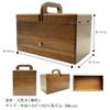 Sewing Natural Paulownia Sewing 2 Large Accessories [Lara Christie] Box, Wooden, Wood, Wood, Box, Storage, Tiers, Capacity, Lh108-0004