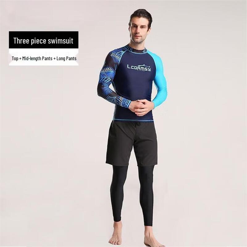 Men s Slim Fit Snorkeling and Surfing Wetsuit Set L