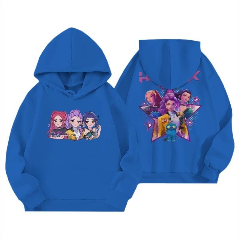 Children's Hooded Sweatshirt Wizard Sisters Cartoon Cute Print Winter Fashion Warm Sweatshirts