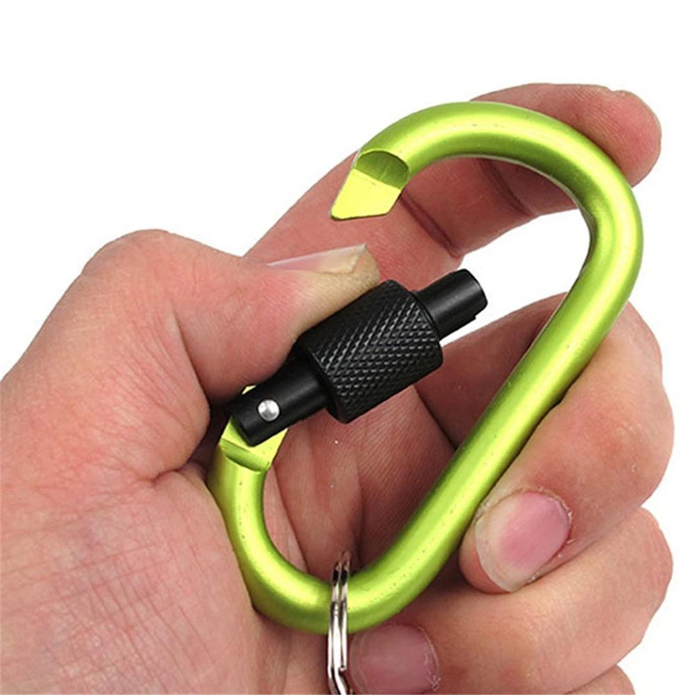 5pcs Aluminium Alloy Carabiner Clip Set Tourist Hooks Fishing Carbin Buckle Caribiner Key Holder Keychain Camping Karabiners