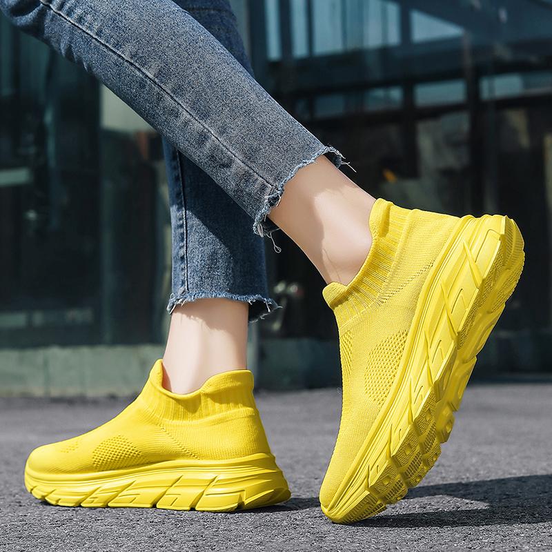 Women’s Moccasins Loafers Casual Slip on Walking Shoes Summer Men’s Slip-ons Lightweight Socks Shoes for Girls Large Size 35-46