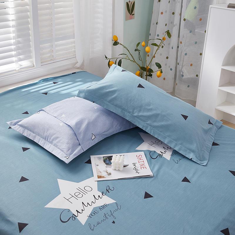 Set of Two 100% Cotton Adult Pillowcases, 48x74cm Standard for Double Bed