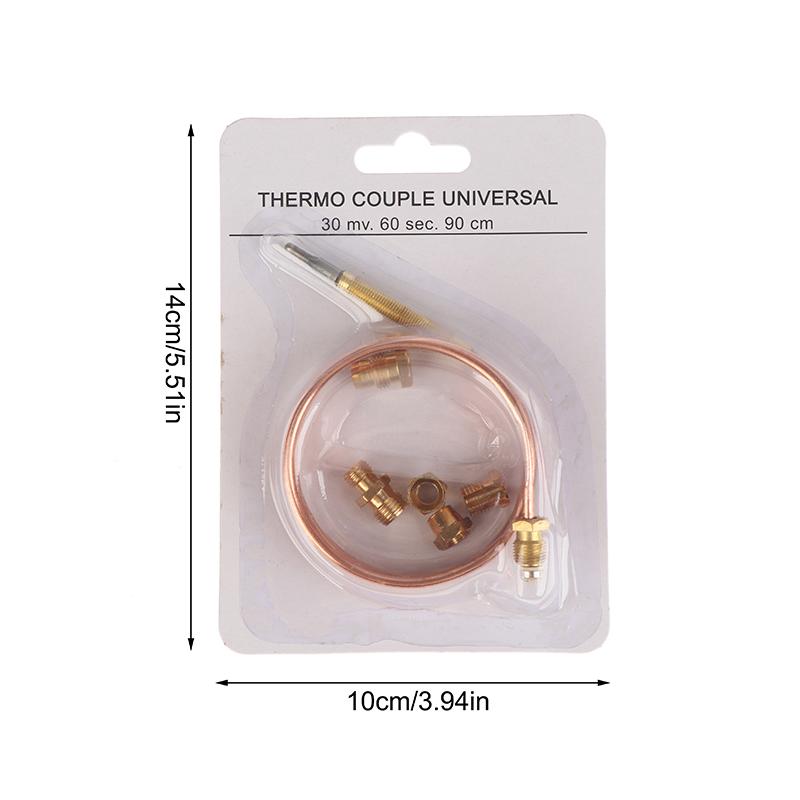 Universal 3.0mv Gas Stove Thermocouple With 5 Nuts Heating Gas Burner Replace Thermocouple Adaptor Gas Stove Parts Replacement золотой