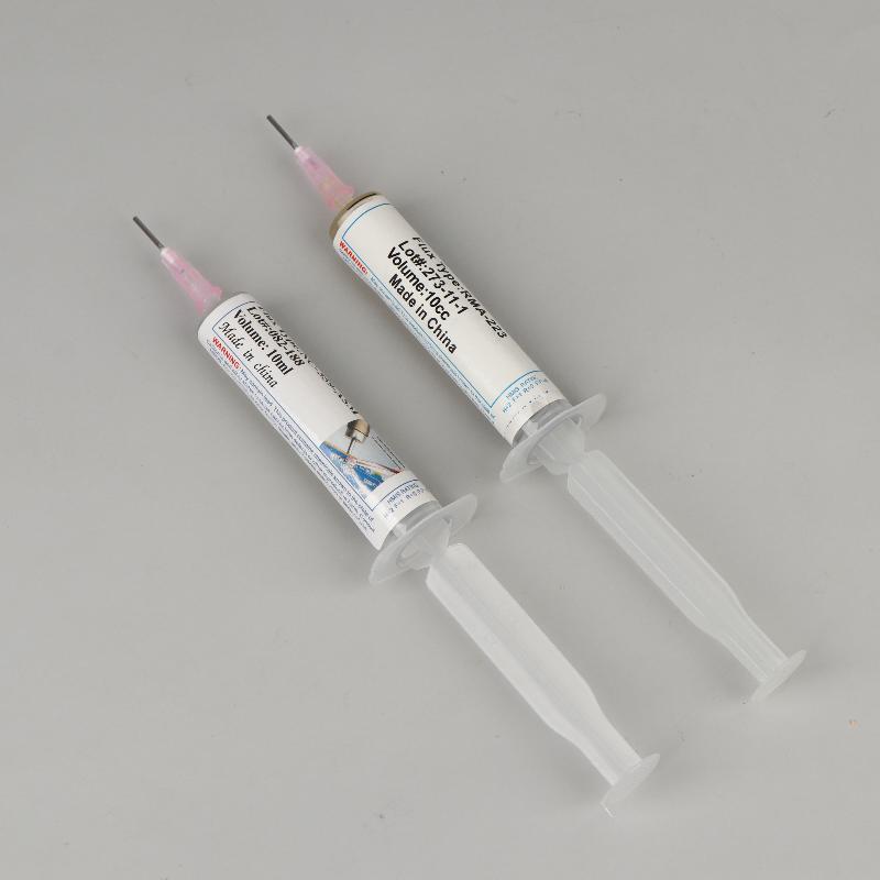 Syringe Solder Paste Flux With Plunger Needle Tip Easy Control No Waste No Clean Soldering Flux For Bga Pga Sm