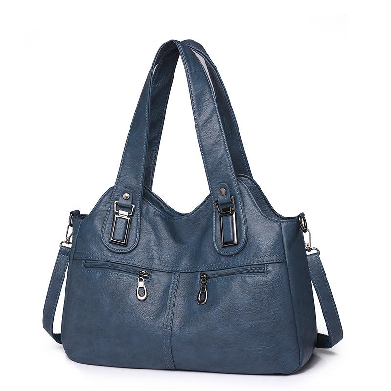 Trendy Dámský Batoh Retro Velké Kapacity z Měkké Kůže