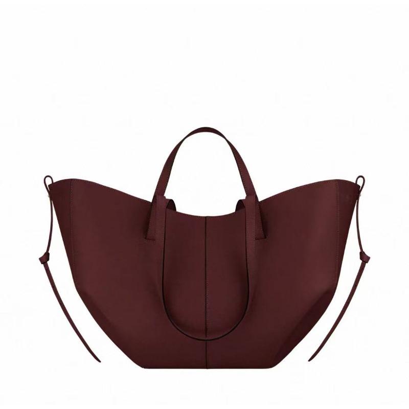PENE Wing Bag Cyme Large Capacity Portable Shoulder Tote Bag Genuine Leather Women's Bag Underarm Bag Cowhide