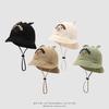 Spring & Autumn Baby Bear Double Brim Sun Hat - Breathable, Cute Unisex Bucket Hat for Boys & Girls