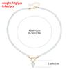 Jewelry Wind Handshake Love Pendant Clavicle Chain Personality Creative Versatile Glass Beaded Necklace